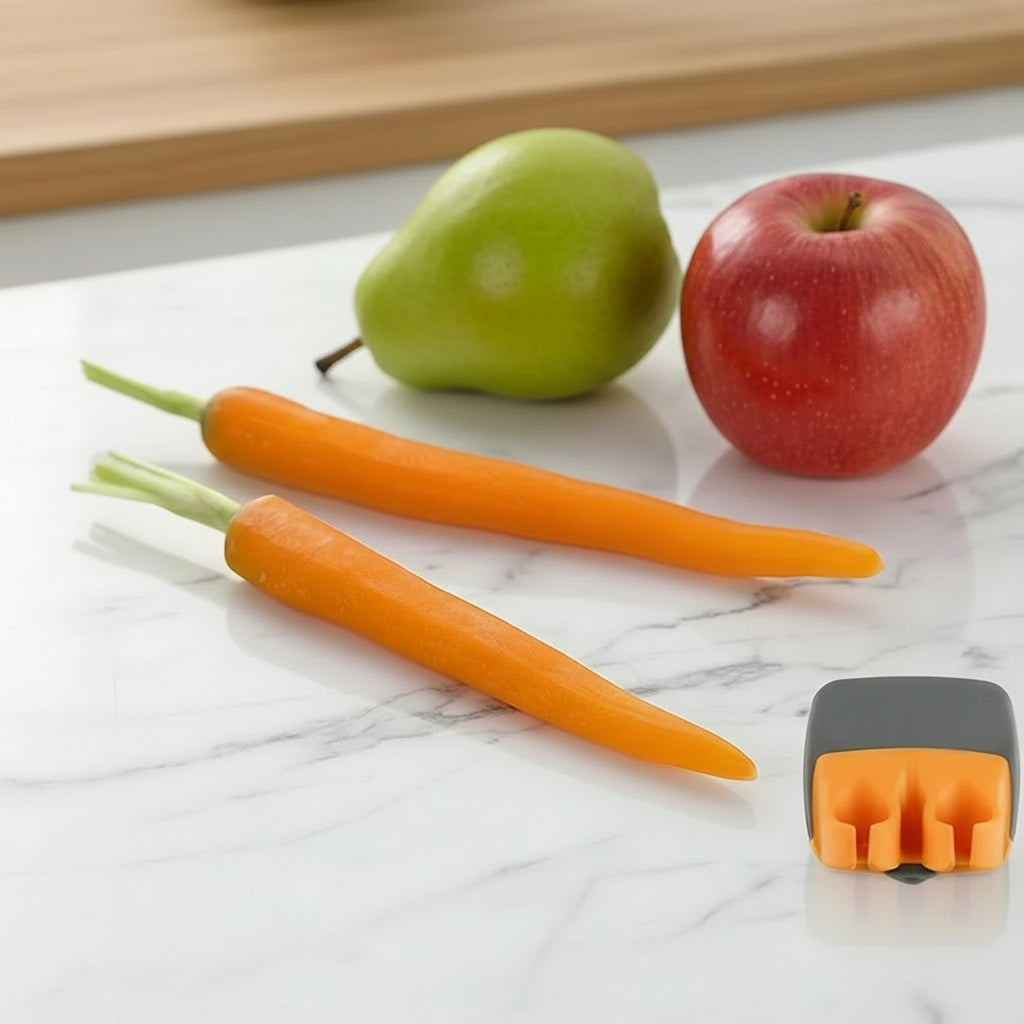 Éplucheur de fruits et légumes professionnel en acier inoxydable – Design ergonomique avec poignée antidérapante, parfait pour gain de temps