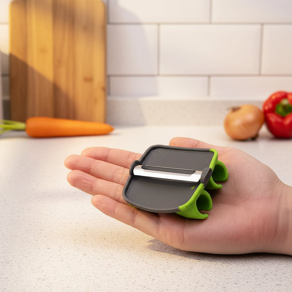 Éplucheur de fruits et légumes professionnel en acier inoxydable – Design ergonomique avec poignée antidérapante, parfait pour gain de temps