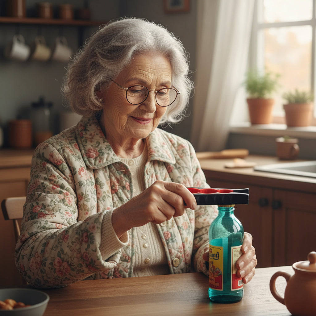 Ouvre-Boîte Multifonction 4-en-1 Antidérapant – Ouvre bocal & Bouteille sans effort | Accessoire Cuisine Pratique