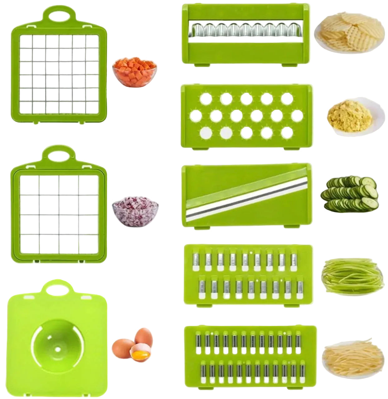 Trancheuse Multifonctionnelle Légumes & Pommes de Terre – Râpe, Coupe-Tranche, Hachoir Manuel Pratique | Accessoire Cuisine Maison