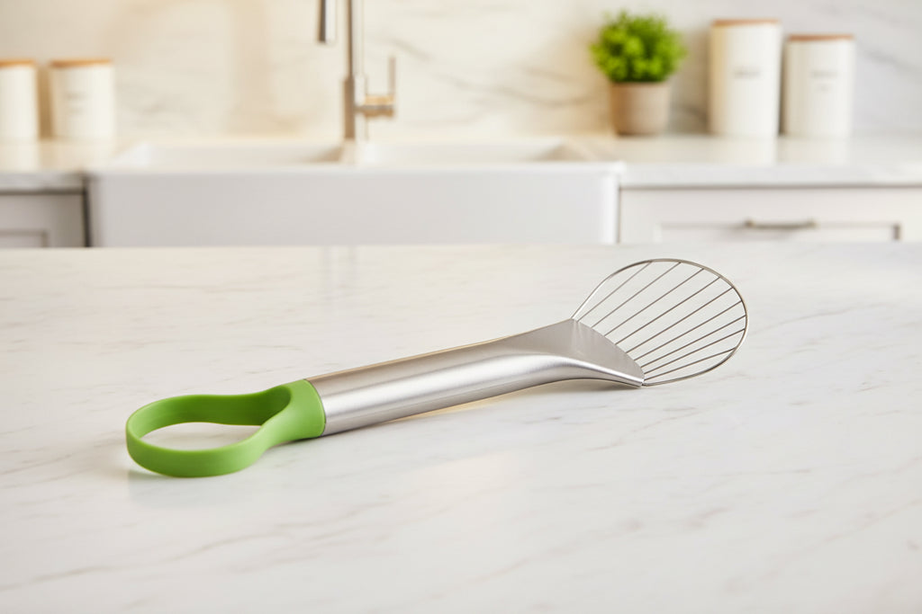 Trancheur d’Avocat 2-en-1 en Acier Inoxydable – Couteau & Éplucheur Multifonction Fruits et Légumes