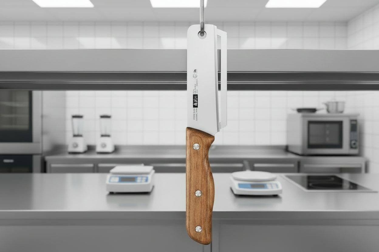 Éplucheur Fruits et Légumes en Acier Inoxydable – Manche en Bois Ergonomique, Outil de Cuisine Multifonction