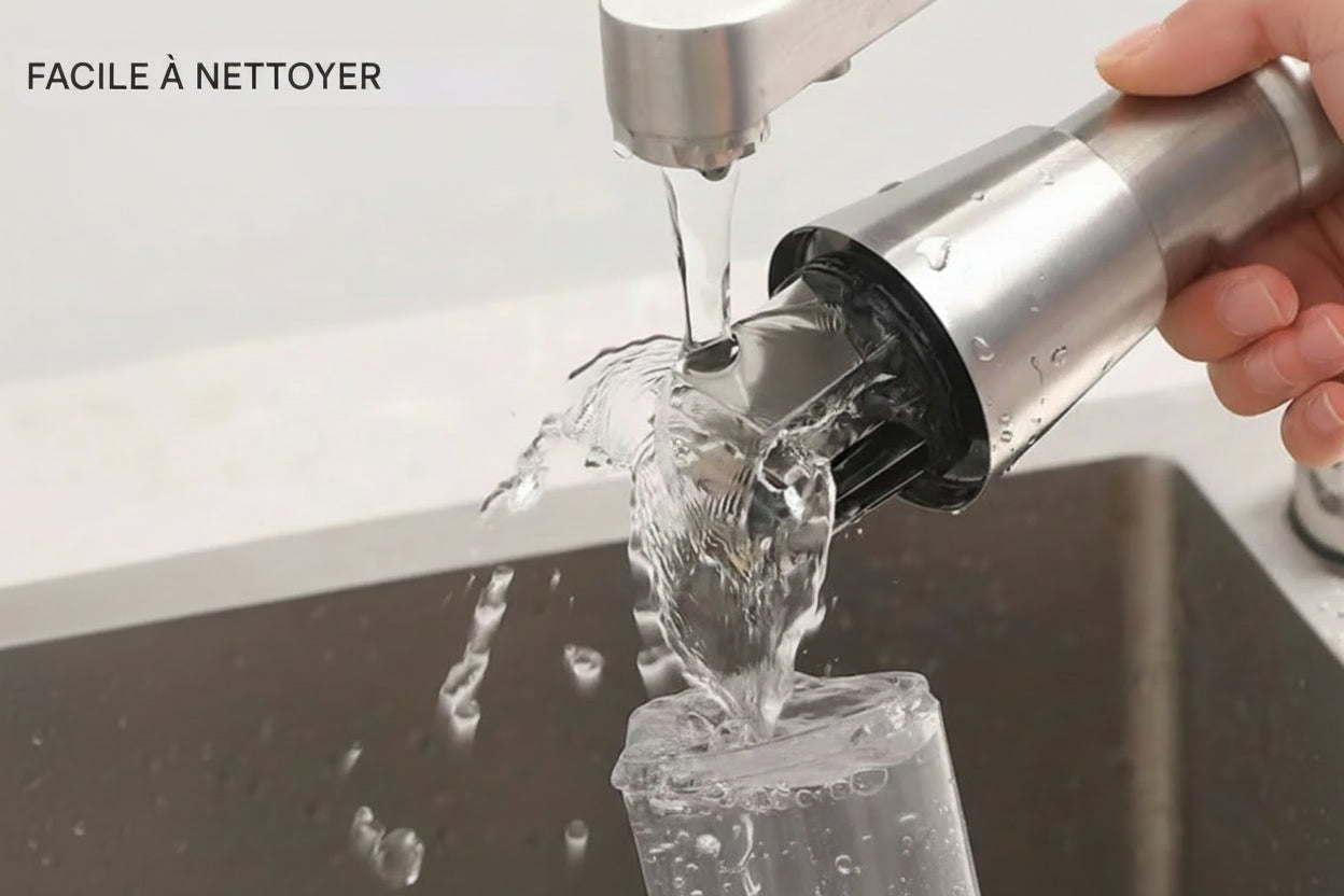 Mini presse ail échalotte oignon  en acier inoxydable. Compact, robuste et facile à nettoyer