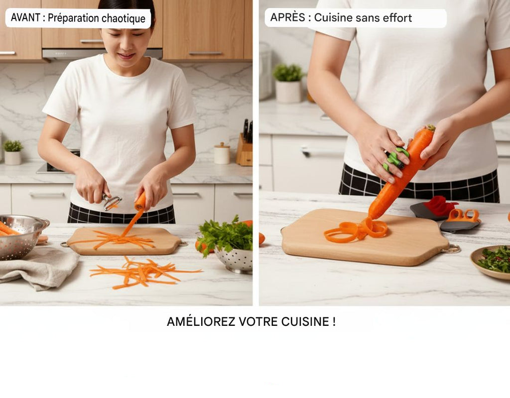 Éplucheur de fruits et légumes professionnel en acier inoxydable – Design ergonomique avec poignée antidérapante, parfait pour gain de temps